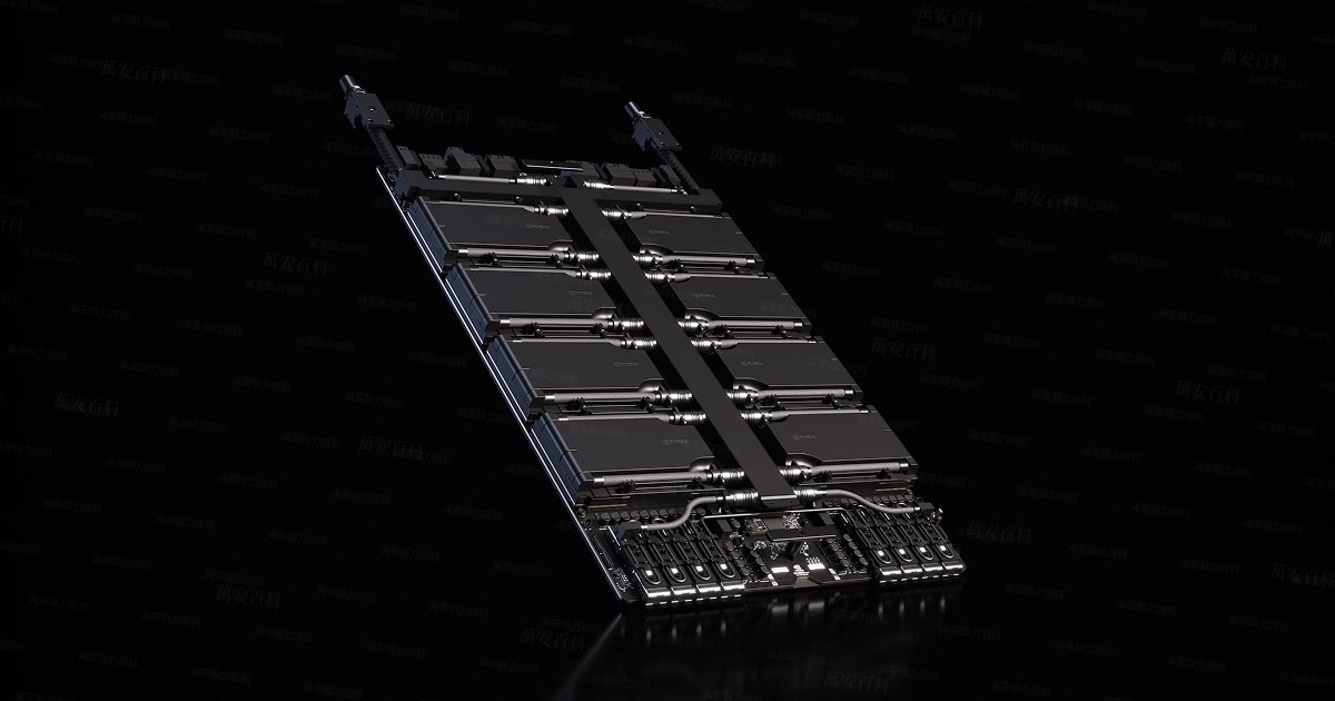 HGX B300 NVL8 基板官方渲染图
